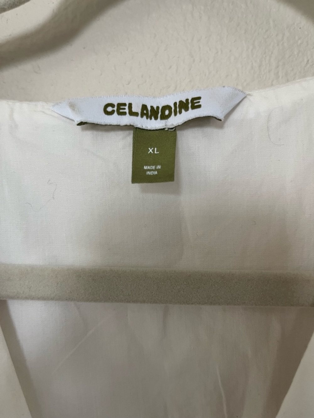 Celandine for Anthropolgie White Sailor Collar Top with Blue Trim size XL - Picture 3 of 6
